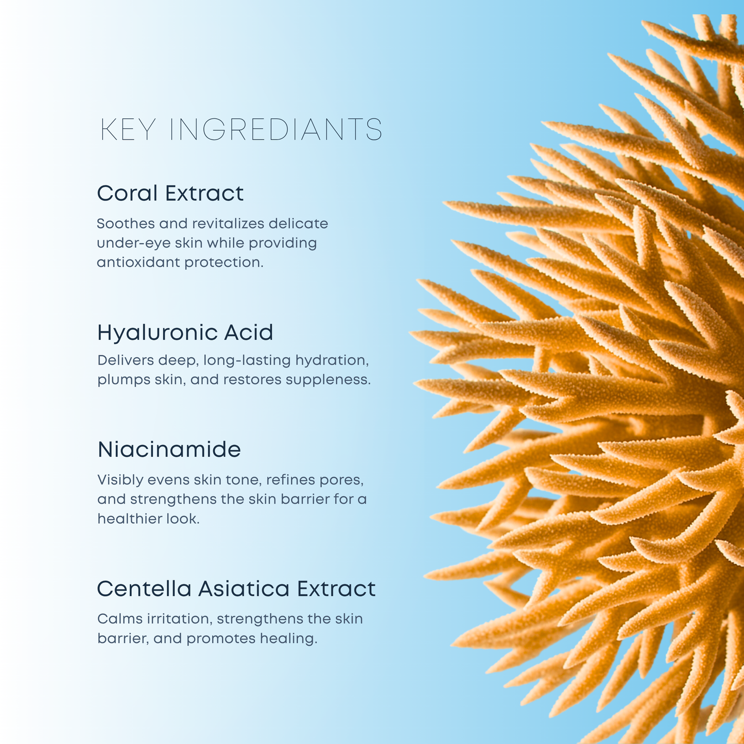 Coral & Hyaluronic Acid Hydrogel Eye Patch